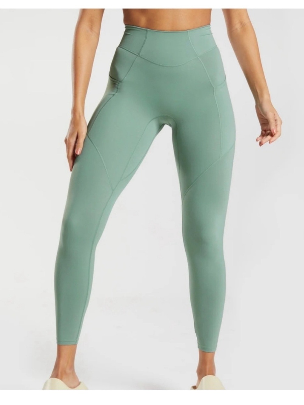 Whitney Simmons High Waist Light Sage Green Leggings Size Small